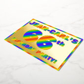 Invitation En Aluminium 66e fête d'anniversaire — Amusant, Rainbow Spectru (Rotation)