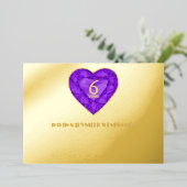 Invitation En Aluminium 6e anniversaire de l'Améthyste Mariage de l'aquare (Debout devant)