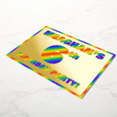 Invitation En Aluminium 6e fête d'anniversaire — Amusant, Rainbow Spectrum (Rotation)