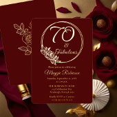 Invitation En Aluminium 70 et fabuleuse fête du 70e anniversaire bloquée