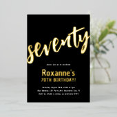 Invitation En Aluminium 70e anniversaire de l'or de luxe (Debout devant)
