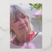 Invitation En Aluminium 70e anniversaire rose poussiéreux et or rose (Verso)