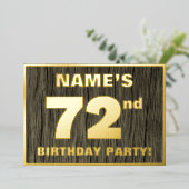 Invitation En Aluminium 72e fête d'anniversaire : Bold, Motif de céréales (Debout devant)