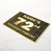 Invitation En Aluminium 72e fête d'anniversaire : Bold, Motif de céréales (Rotation)