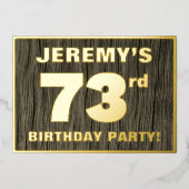 Invitation En Aluminium 73e fête d'anniversaire : Gras, Motif de grains de (Recto)