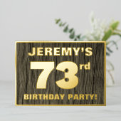 Invitation En Aluminium 73e fête d'anniversaire : Gras, Motif de grains de (Debout devant)
