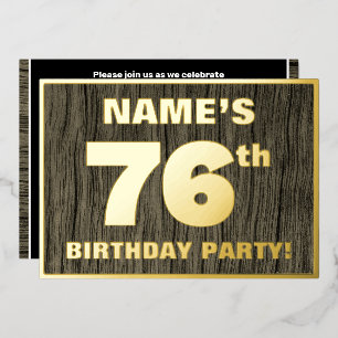 Invitation En Aluminium 76e fête d'anniversaire : Bold, Motif de céréales