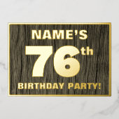 Invitation En Aluminium 76e fête d'anniversaire : Bold, Motif de céréales  (Recto)