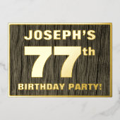 Invitation En Aluminium 77e fête d'anniversaire : Bold, Motif de céréales  (Recto)