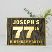 Invitation En Aluminium 77e fête d'anniversaire : Bold, Motif de céréales  (Debout devant)