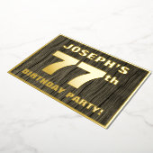 Invitation En Aluminium 77e fête d'anniversaire : Bold, Motif de céréales  (Rotation)