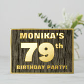 Invitation En Aluminium 79e fête d'anniversaire : Gras, Motif de grains de (Debout devant)