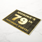 Invitation En Aluminium 79e fête d'anniversaire : Gras, Motif de grains de (Rotation)