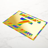 Invitation En Aluminium 7e fête d'anniversaire — Amusant, Rainbow Spectrum (Rotation)