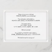 Invitation En Aluminium 7e fête d'anniversaire : Art Déco Look "7" et nom (Verso)