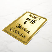 Invitation En Aluminium 7e fête d'anniversaire — Script élégant + Nom pers (Rotation)