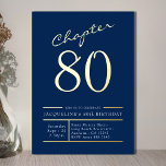 Invitation En Aluminium 80 Blue 80th Birthday Party Gold<br><div class="desc">Célébrez l'occasion spéciale du 80e anniversaire de votre bien-aimé d'une manière inoubliable avec cette luxueuse invitation à la fête du 80e anniversaire en papier bleu et or. Un choix élégant et sophistiqué, ce design facilitera la rencontre entre amis et en famille pour un rassemblement joyeux. Surprenez l'invité d'honneur et faites...</div>