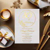 Invitation En Aluminium 80 et fabuleuse fête du 80e anniversaire bloquée