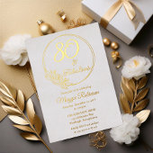 Invitation En Aluminium 80 et fabuleuse fête du 80e anniversaire bloquée