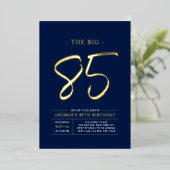 Invitation En Aluminium 80 | Soirée d'or moderne 85e anniversaire (Debout devant)