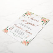 Invitation En Aluminium 80e anniversaire Salutations à 80 ans Dames Rose O (Rotation)