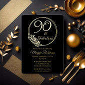 Invitation En Aluminium 90 et fabuleuse 90e fête d'anniversaire bloquée