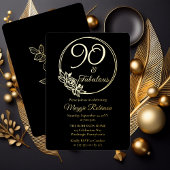 Invitation En Aluminium 90 et fabuleuse 90e fête d'anniversaire bloquée