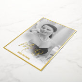 Invitation En Aluminium 90e anniversaire Elégant Monogramme photo Annivers (Rotation)