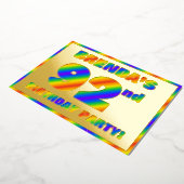 Invitation En Aluminium 92e fête d'anniversaire — Amusant, Rainbow Spectru (Rotation)
