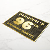 Invitation En Aluminium 96e fête d'anniversaire : Bold, Motif de céréales (Rotation)