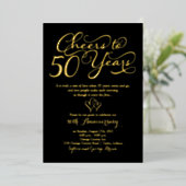 Invitation En Aluminium À 50 ans de mariage, félicitations pour vos 50 ans (Debout devant)