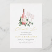 Invitation En Aluminium À l'amour - dégustation de vins pour la fête de fi (Recto)