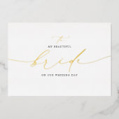 Invitation En Aluminium À Ma Mariée Le Jour De Mariage Élégant (Recto)