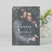 Invitation En Aluminium À peine là Shades - Mariage photo (Debout devant)