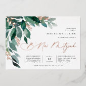 Invitation En Aluminium Abondant feuillage | B'Nai Mitzvah (Recto)