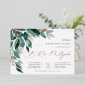 Invitation En Aluminium Abondant feuillage | B'Nai Mitzvah (Debout devant)