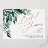 Invitation En Aluminium Abondant feuillage | FÊTE DES MARIÉES (Recto)