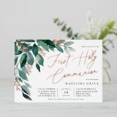 Invitation En Aluminium Abondant feuillage | Première sainte communion (Debout devant)