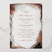 Invitation En Aluminium Abstract Watercolor (Recto)