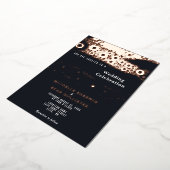 Invitation En Aluminium Abstrait Black Moody Motif Rose Gold Mariage (Rotation)
