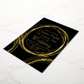 Invitation En Aluminium Abstrait Mariage circulaire d'or pressé Foil Invit (Rotation)