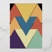 Invitation En Aluminium Abstrait moderne géométrique stylish Mariage or (Verso)