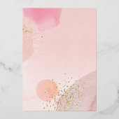 Invitation En Aluminium Abstrait Pastel Circles Baby shower à huile Foil I (Verso)