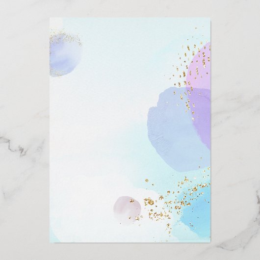 Invitation En Aluminium Abstrait Pastel Circles Fête des mariées à huile (Verso)