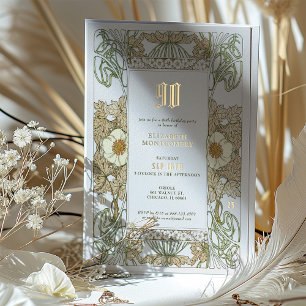 Invitation En Aluminium Accents de papier d'aluminium pour fête d'annivers