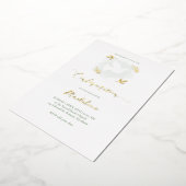 Invitation En Aluminium accents dorés Confirmation (Rotation)