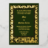 Invitation En Aluminium Acorns Rabbit & Squirrel Foliing Mariage frontalie (Recto)