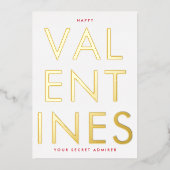 Invitation En Aluminium Admirer Secret BLANC ROUGE FUN HAPPY OR (Devant)