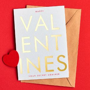 Invitation En Aluminium Admirer Secret BLANC ROUGE FUN HAPPY OR