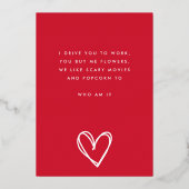 Invitation En Aluminium Admirer Secret RED BLANC AMUSANT HAPPY GOLD (Verso)